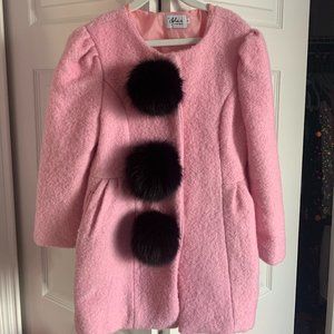 Girls Lola and The Boys Pink Coat - Size 8